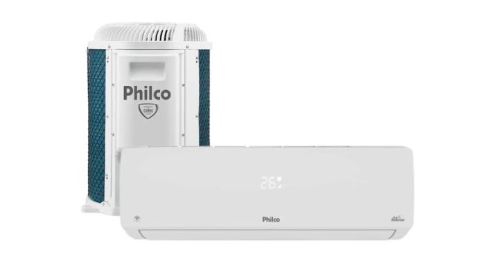 Ar-condicionado philco com um condensador lado a lado