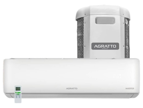 Ar-condicionado branco da marca agratto com capacidade de 24000 btus