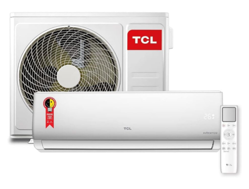 Ar-condicionado da TCL com condensador e controle remoto de 24000 BTUs