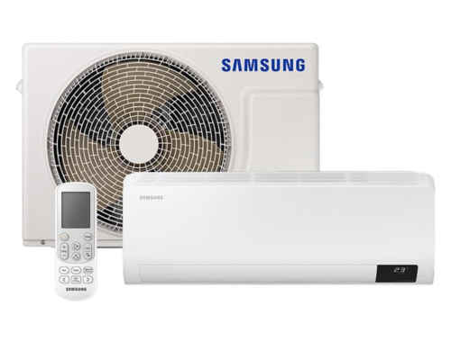 Ar-condicionado Split Samsung Digital Inverter Ultra 12.000 BTUs Frio AR12CVHZAWKNAZ Branco 220V Kit