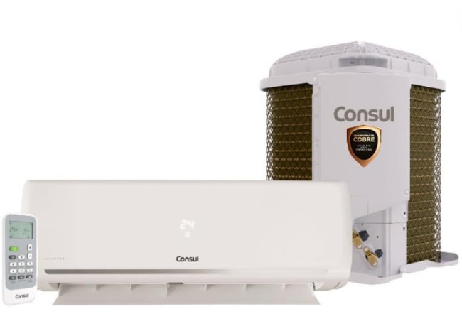 Ar-condicionado da consul com condensador e controle remoto de 12000 BTUs